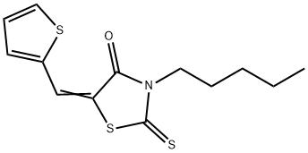 (5Z)-3-pentyl-2-sulfanylidene-5-(thiophen-2-ylmethylidene)-1,3-thiazolidin-4-one Struktur
