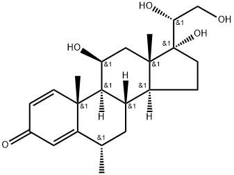 20-Deoxo-20β-hydroxy-6α-Methyl Prednisolone Structure