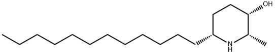 3-Piperidinol, 6-dodecyl-2-methyl-, (2S,3S,6R)- Struktur
