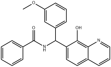 Benzamide, N-[(8-hydroxy-7-quinolinyl)(3-methoxyphenyl)methyl]- Struktur
