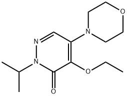 3(2H)-Pyridazinone, 4-ethoxy-2-(1-methylethyl)-5-(4-morpholinyl)- Struktur