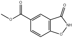 1,2-Benzisoxazole-5-carboxylic acid, 2,3-dihydro-3-oxo-, methyl ester Struktur