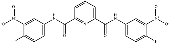 2-N,6-N-bis(4-fluoro-3-nitrophenyl)pyridine-2,6-dicarboxamide Structure
