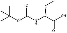 2-Butenoic acid, 2-[[(1,1-dimethylethoxy)carbonyl]amino]- Struktur