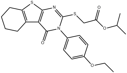 propan-2-yl 2-[[3-(4-ethoxyphenyl)-4-oxo-5,6,7,8-tetrahydro-[1]benzothiolo[2,3-d]pyrimidin-2-yl]sulfanyl]acetate Struktur