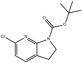 1H-Pyrrolo[2,3-b]pyridine-1-carboxylic acid, 6-chloro-2,3-dihydro-, 1,1-dimethylethyl ester Structure