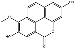 5H-Phenanthro[4,5-bcd]pyran-5-one, 2,7-dihydroxy-8-methoxy- (9CI) Struktur