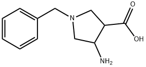 3-Pyrrolidinecarboxylic acid, 4-amino-1-(phenylmethyl)- Struktur