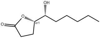 2(3H)-Furanone, dihydro-5-[(1R)-1-hydroxyhexyl]-, (5S)-rel- Struktur