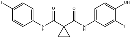 1,?1-?Cyclopropanedicarbox?amide, N-?(3-?fluoro-?4-?hydroxyphenyl)?-?N'-?(4-?fluorophenyl)?- Struktur