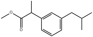 α-Methyl-3-(2-methylpropyl)-benzeneacetic Acid Methyl Ester Struktur