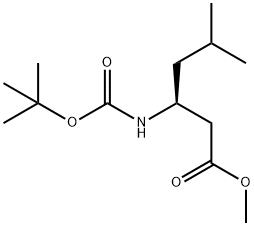 (S)-methyl 3-((tert-butoxycarbonyl)amino)-5-methylhexanoate Struktur