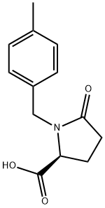 1-[(4-methylphenyl)methyl]-5-oxopyrrolidine-2-carboxylic acid Struktur
