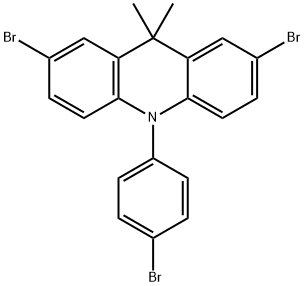 Acridine, 2,7-dibromo-10-(4-bromophenyl)-9,10-dihydro-9,9-dimethyl- Struktur