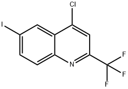Quinoline, 4-chloro-6-iodo-2-(trifluoromethyl)- Struktur