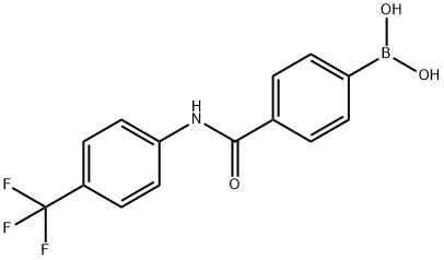Boronic acid, B-[4-[[[4-(trifluoromethyl)phenyl]amino]carbonyl]phenyl]- Struktur