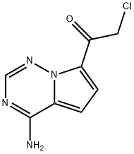 Ethanone, 1-(4-aminopyrrolo[2,1-f][1,2,4]triazin-7-yl)-2-chloro- Struktur