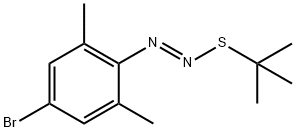 Diazene, 1-(4-bromo-2,6-dimethylphenyl)-2-[(1,1-dimethylethyl)thio]-, (1E)- Struktur