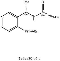 [S(R)]-N-[(1S)-1-[2-(Diadamantanphosphino)phenyl]ethyl]-2-methyl-2-propanesulfinamide Struktur