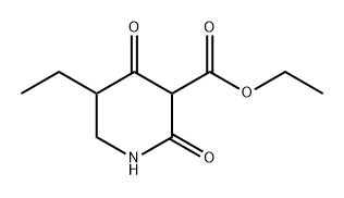 3-Piperidinecarboxylic acid, 5-ethyl-2,4-dioxo-, ethyl ester Struktur