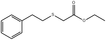 Acetic acid, 2-[(2-phenylethyl)thio]-, ethyl ester Structure