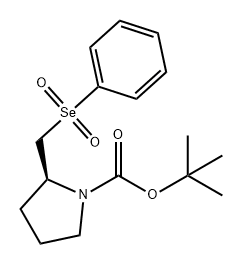 1-Pyrrolidinecarboxylic acid, 2-[(phenylselenonyl)methyl]-, 1,1-dimethylethyl ester, (2S)-