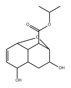 1,7-Epoxynaphthalene-8-carboxylic acid, 1,4,4a,5,6,7,8,8a-octahydro-4,6-dihydroxy-, 1-methylethyl ester Struktur