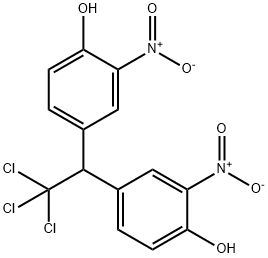 Phenol, 4,4'-(2,2,2-trichloroethylidene)bis[2-nitro- Struktur