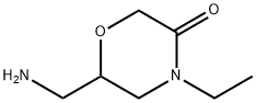 3-Morpholinone, 6-(aminomethyl)-4-ethyl- Struktur