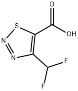 1,2,3-Thiadiazole-5-carboxylic acid, 4-(difluoromethyl)- Struktur