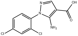 1H-Pyrazole-4-carboxylic acid, 5-amino-1-(2,4-dichlorophenyl)- Struktur