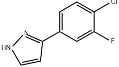 1H-Pyrazole, 3-(4-chloro-3-fluorophenyl)- Struktur