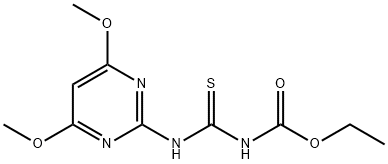 Carbamic acid, N-[[(4,6-dimethoxy-2-pyrimidinyl)amino]thioxomethyl]-, ethyl ester