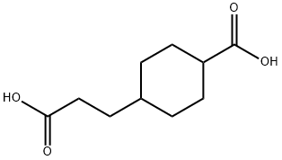 Cyclohexanepropanoic acid, 4-carboxy- Struktur