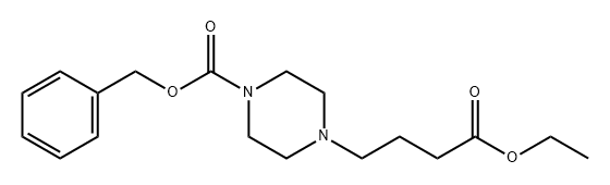 1-Piperazinebutanoic acid, 4-[(phenylmethoxy)carbonyl]-, ethyl ester Struktur