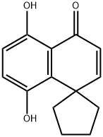 Spiro[cyclopentane-1,1'(4'H)-naphthalen]-4'-one, 5',8'-dihydroxy- Structure