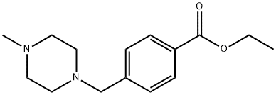 Benzoic acid, 4-[(4-methyl-1-piperazinyl)methyl]-, ethyl ester Struktur
