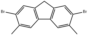 9H-Fluorene, 2,7-dibromo-3,6-dimethyl- Struktur