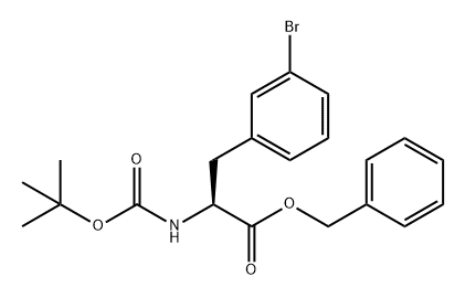 L-Phenylalanine, 3-bromo-N-[(1,1-dimethylethoxy)carbonyl]-, phenylmethyl ester Struktur