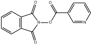 3-Pyridinecarboxylic acid, 1,3-dihydro-1,3-dioxo-2H-isoindol-2-yl ester Struktur