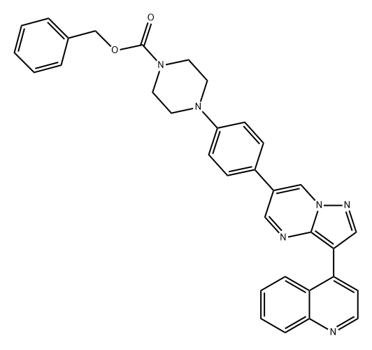 1-Piperazinecarboxylic acid, 4-[4-[3-(4-quinolinyl)pyrazolo[1,5-a]pyrimidin-6-yl]phenyl]-, phenylmethyl ester
