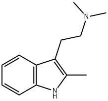 1H-Indole-3-ethanamine, N,N,2-trimethyl- Struktur