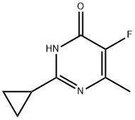 2-Cyclopropyl-5-fluoro-6-methyl-4-pyrimidinol Struktur