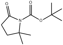 1-Pyrrolidinecarboxylic acid, 2,2-dimethyl-5-oxo-, 1,1-dimethylethyl ester Struktur