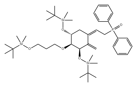 Phosphine oxide, [(2Z)-2-[(3R,4S,5R)-3,5-bis[[(1,1-dimethylethyl)dimethylsilyl]oxy]-4-[3-[[(1,1-dimethylethyl)dimethylsilyl]oxy]propoxy]-2-methylenecyclohexylidene]ethyl]diphenyl- Struktur