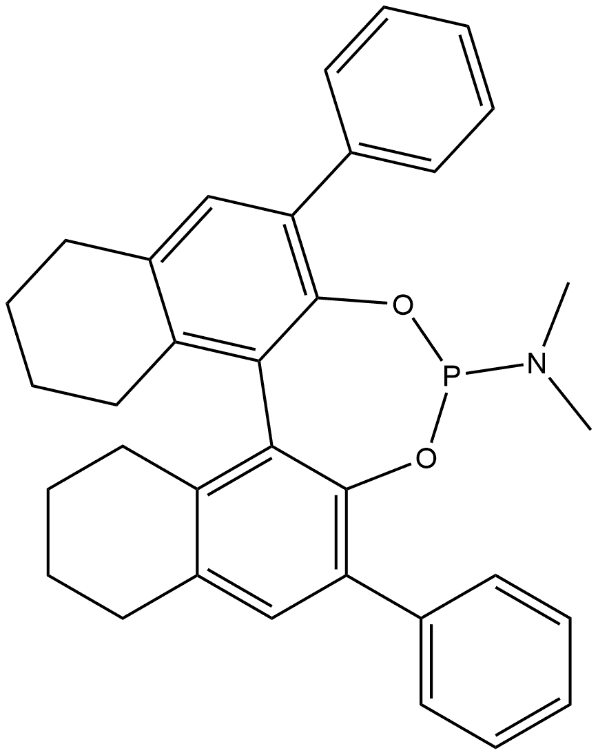 (11bS)-8,9,10,11,12,13,14,15-Octahydro-N,N-dimethyl-2,6-diphenyldinaphtho[2,1-d:1',2'-f][1,3,2]dioxaphosphepin-4-amine Struktur