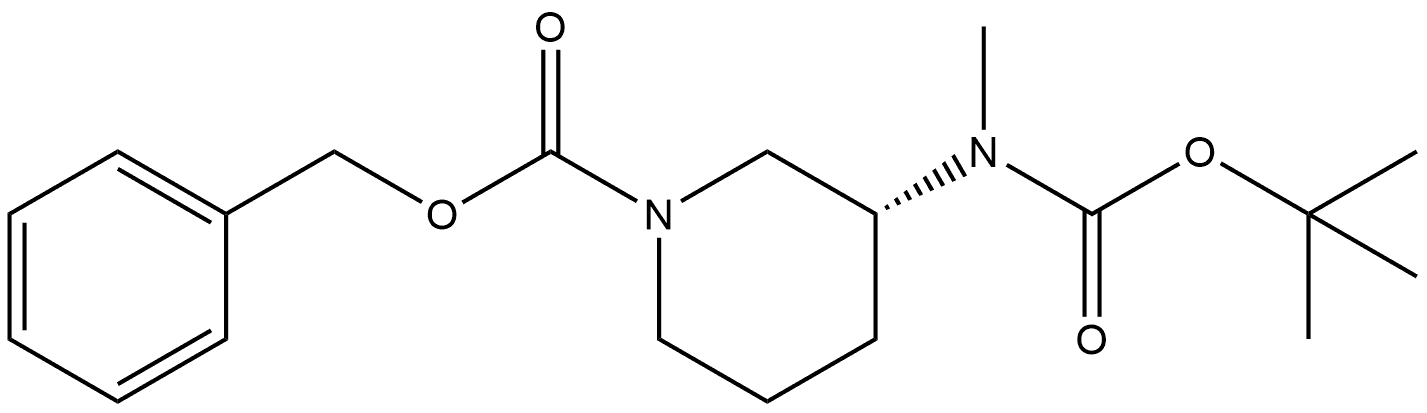 1-Piperidinecarboxylic acid, 3-[[(1,1-dimethylethoxy)carbonyl]methylamino]-, phenylmethyl ester, (3R)-