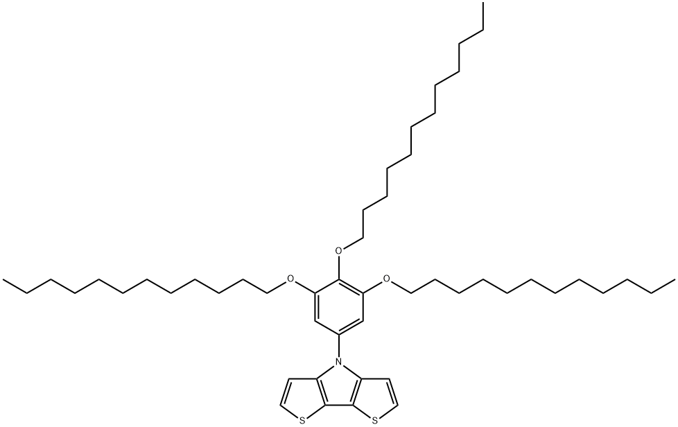 4H-Dithieno[3,2-b:2',3'-d]pyrrole, 4-[3,4,5-tris(dodecyloxy)phenyl]- Struktur