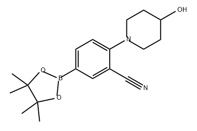 Benzonitrile, 2-(4-hydroxy-1-piperidinyl)-5-(4,4,5,5-tetramethyl-1,3,2-dioxaborolan-2-yl)-|