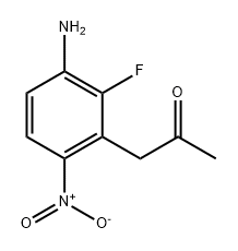 2-Propanone, 1-(3-amino-2-fluoro-6-nitrophenyl)- Struktur